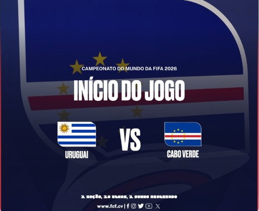 🏆 Mundial 2026
📝 2.ª Jornada Grupo H
🗓️ 21 de Junho 
🏟️ Estádio de Miami

𝗜𝗡𝗜́𝗖𝗜𝗢 𝗗𝗢 𝗝𝗢𝗚𝗢
⚽ Uruguai 🇺🇾 🆚 🇨🇻 Cabo Verde 

https://t.co/UZCpdeWnj1

----- 

#FIFAWorldCup | #FIFAWorldCup2026 | #CaboVerde | #TubarõesAzuis | #WeAreCaboVerde 