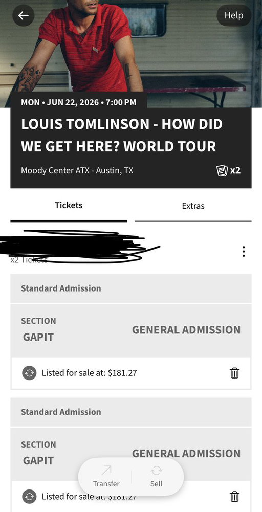 can’t go to Austin Tx after all:( Selling 2 tickets willing to negotiate any price, just want them to go to use!! #LouisTomlinson #HDWGHWT 