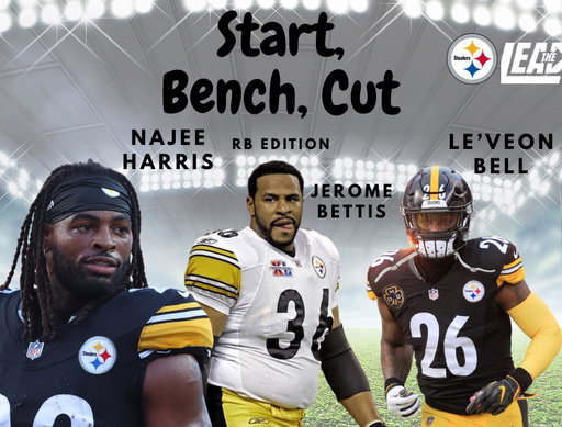 Start one. Bench one. Cut one.  #steelers RB edition 

Who are you picking? Drop your choices⬇️ 