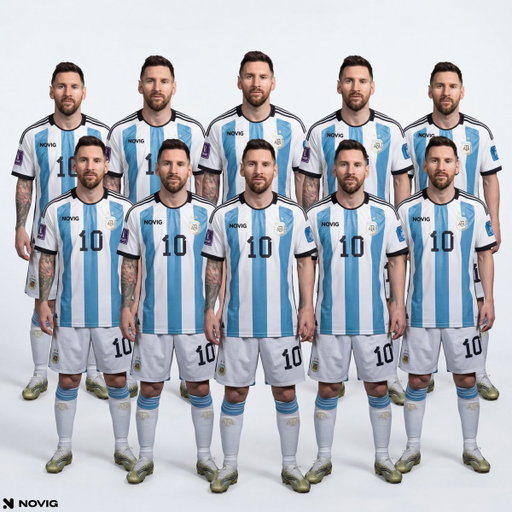 Who wins in a World Cup match?

10 Messis or 10 Ronaldos?

(Eloy Room is goalie) 