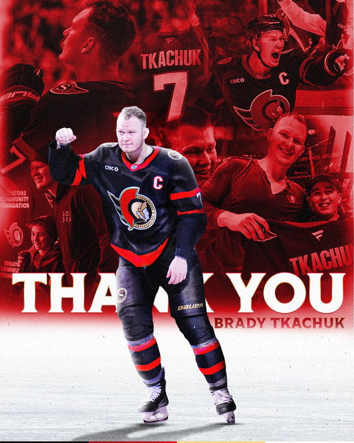 Thank you, Brady, for your contributions on and off the ice over the last eight seasons ❤️ 