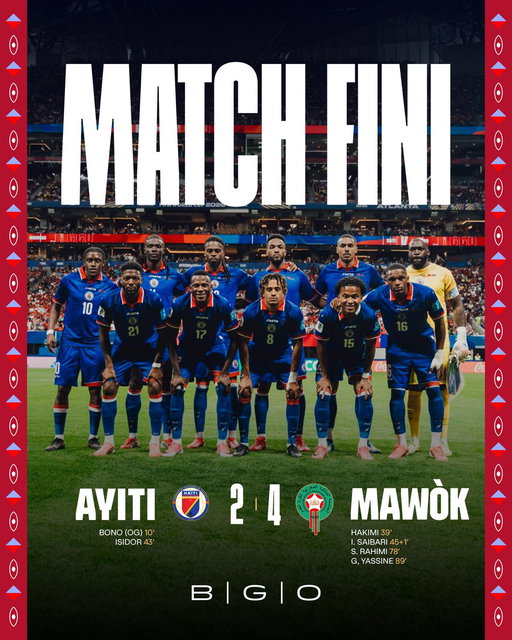 Mèsi a Grenadye nou yo pou emosyon ! Pou linyon ! Pou tèt ansanm ak lanmou nou mete nan mitan pèp la ! 

Nou pèdi yon match, men nou genyen kè tout yon pèp.

Nou pèdi plas nan dezyèm faz la, men nou kalifye dofis nan kè tout yon nasyon !

Mèsi. 