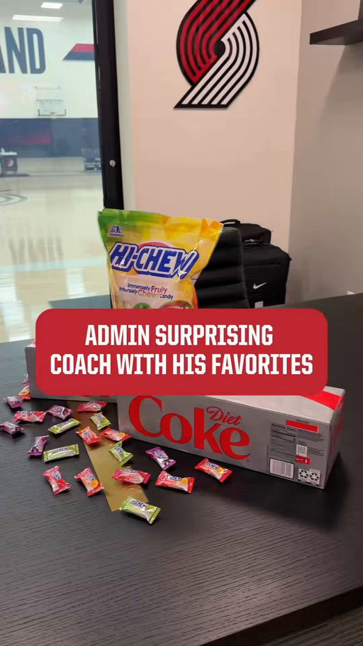 We heard Coach liked Diet Coke and Hi-Chews so we bought Diet Coke and Hi-Chews 