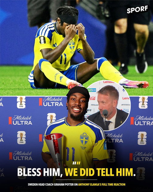 Anthony Elanga thought Sweden's World Cup dream was over after drawing with Japan. Little did he know that one point was all they needed to qualify for the Round of 32. 

Graham Potter saw the funny side to it 🗣️

"That explains a few things then. It can't be any clearer. I couldn't have been any clearer for him, so he's obviously thinking about something else, bless him. I love him at the moment, but dear me! 🤣
