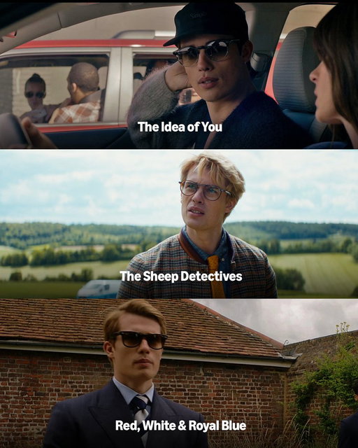 Nicholas Galitzine in glasses, that's all. 