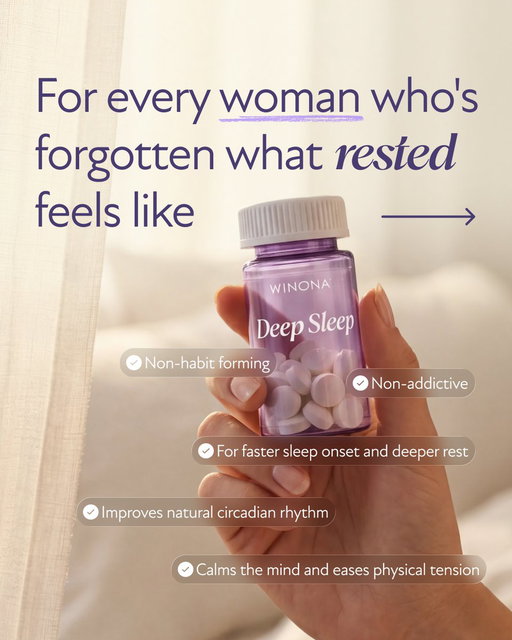 Deep Sleep is a gentle, non-habit-forming sleep support designed to help women in perimenopause and menopause finally get the rest they deserve. It works with your body’s natural sleep-wake cycle to help you fall asleep faster, stay asleep longer, and wake up feeling restored.

Deep Sleep contains ramelteon, magnesium glycinate, and DHHB, helping calm the mind and body while supporting healthy, lasting rest, without dependency or unwanted side effects. 🌙

See what true rest can feel like:
https://bywinona.com/product/menopause-sleep-aid?utm_source=twitter&amp