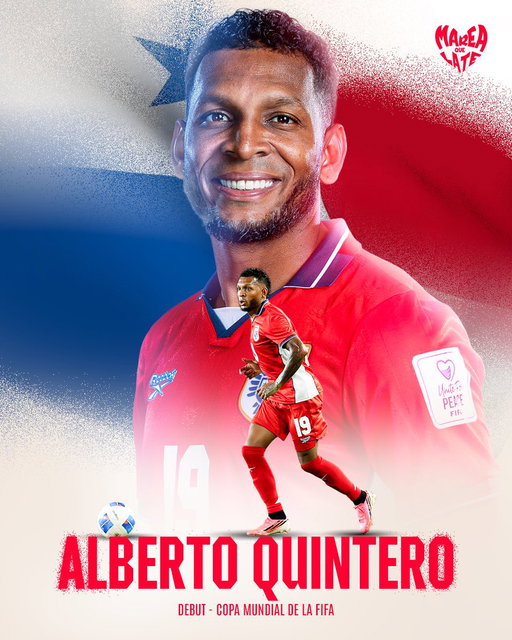 ¡DEBUTA QUINTERO 🏆🇵🇦! 

Alberto Quintero debuta en esta @fifaworldcup 🏆  ante Inglaterra 🏴󠁧󠁢󠁥󠁮󠁧󠁿 por #PanamáMayor🇵🇦. ¡Con todo Alberto 👊🏽🔥! 

#MareaQueLate 