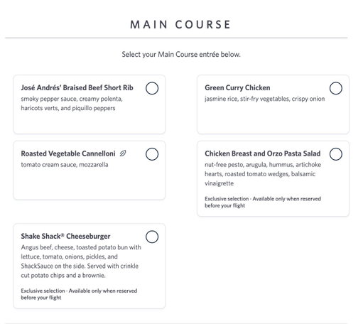 This @Delta x @shakeshack partnership is so clever.

If you pre-order your meal, a Shake Shack cheeseburger is an option instead of the typical bougie first class options.

We've all had that "I'd kill for a burger" energy after long travel. Really smart stuff. 
