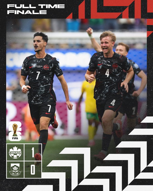 WE ADVANCE!!!

OUR FIRST WORLD CUP KNOCKOUT STAGE VICTORY IN HISTORY!!!!

#CANMNT #OurGameNow 