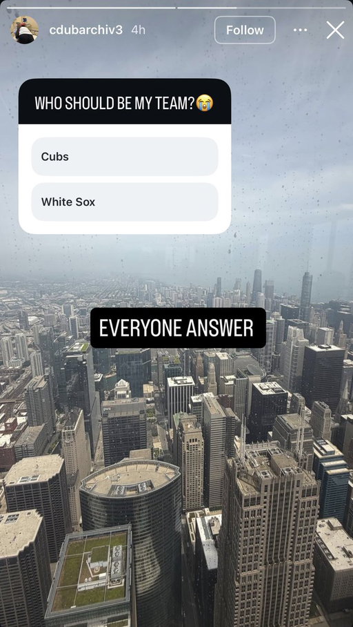 Caleb Wilson is asking Bulls fans if he should support the Cubs or White Sox 😭 