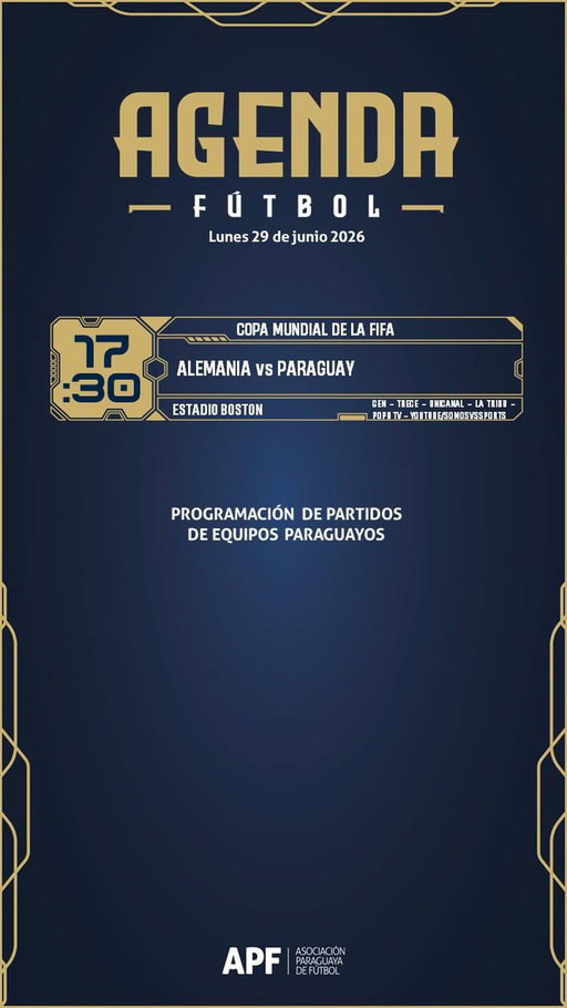 🗓️ #AgendaDelDía en el fútbol paraguayo.

¡Vamos #Albirroja! 