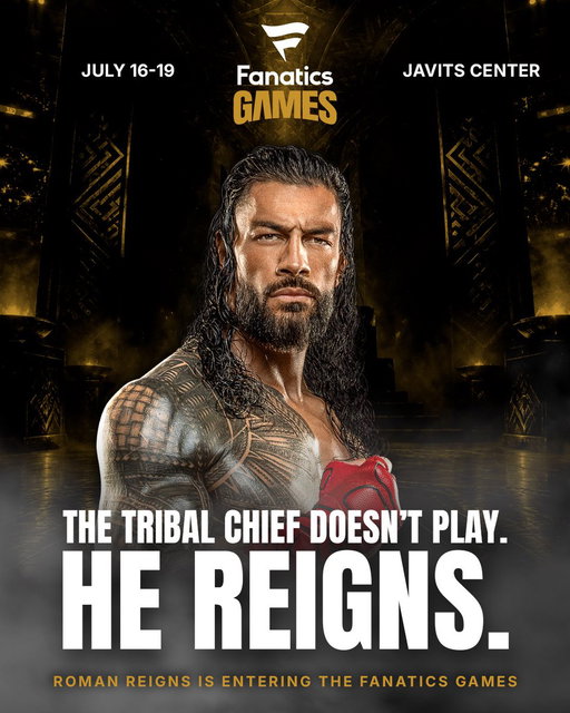 The OTC has entered Fanatics Games. ☝️

Roman Reigns isn't here to acknowledge anyone. He's here to dominate.

Tickets at the link in bio. 