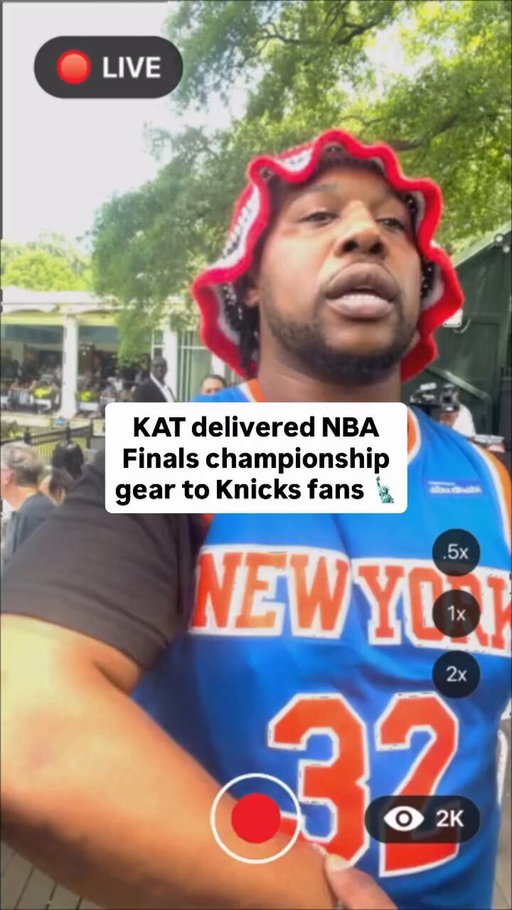 Karl-Anthony Towns teams with UPS and Fanatics to deliver Knicks 2026 NBA Finals championship gear to fans across New York City. The Instagram post drew a 10.69% engagement rate with over 7,000 likes in 1 hour. 