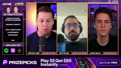 The Lakers need a long-term solution at center.

@LFRPod says LA needs a talented strong defensive center, not two backups

@JovanBuha agrees, adding that Lakers need to shed some salary

“I don’t want it to be two backups in a trench coat pretending they add up to one starter.” 