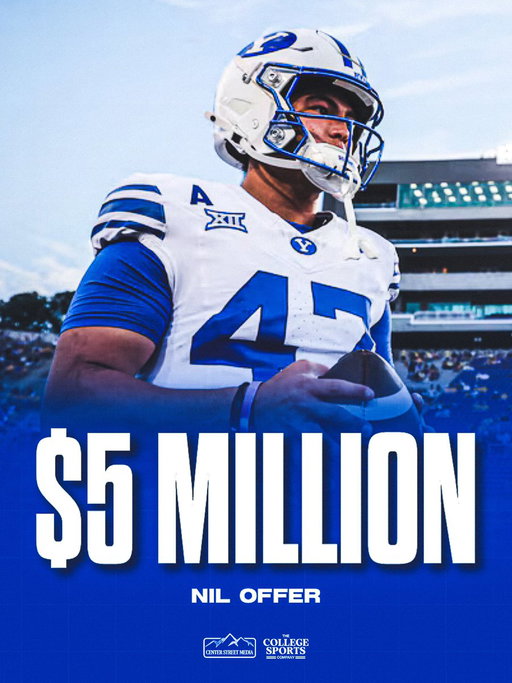 Bear Bachmeier chose BYU over the money 💙

Jarom Jordan said “I was told, Bear got an offer, you know, like 5 million bucks at a P4 school that he turned down”

(Via: @espnthefan ) 