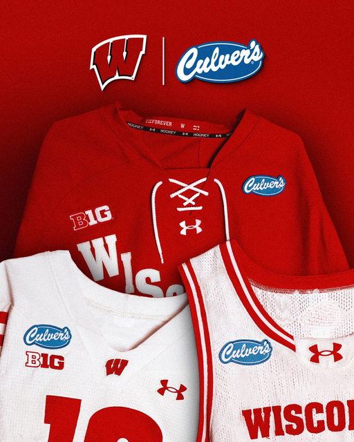 A match made in Wisconsin. 
 
@culvers is the official jersey patch sponsor of @badgerfootball, @badgermbb and @badgermhockey. 
 
Learn more: https://uwbadgers.com/feature/culvers-jersey-patch 
