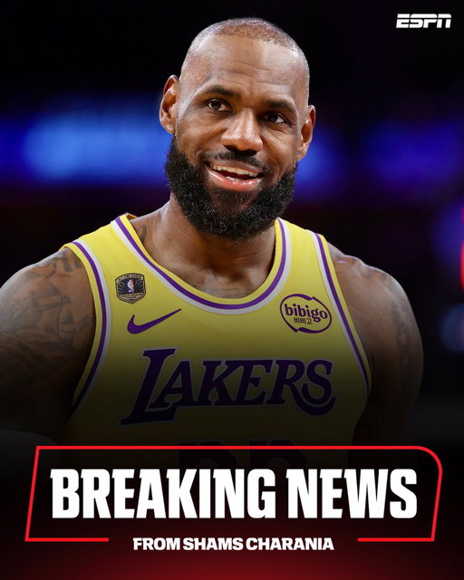 BREAKING: LeBron James will continue his NBA career for the 2026-27 season and has informed the Los Angeles Lakers that the franchise can move on without him because he will play elsewhere, Klutch Sports CEO Rich Paul tells ESPN. 