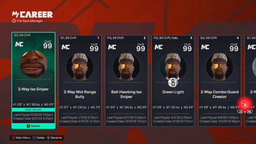 I now have 15 99 OVR builds on NBA 2K26 🔥 