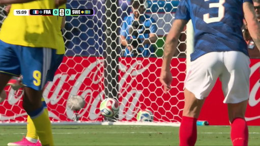 Digne tries his luck from a long way out, but it's stopped 