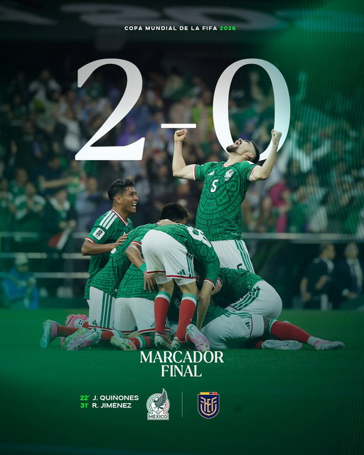 ¡MÉXICO A OCTAVOS DE FINAL! 😤

El verde seguirá pintando esta Copa del Mundo. 

TODOS JUNTOS.

¡Vamooooooos! 👊

#SomosMéxico 🇲🇽 
