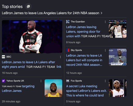 The latest LeBron rumors go crazy... 👀

#HaasF1 #F1 