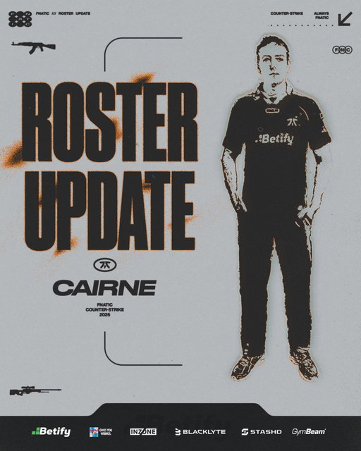 The wait's finally over.

We’re thrilled to announce the signing of Artem '@cairne_cs' Mushynskyi from @NIPCS!

The rifler holds a 1.16 career HLTV Rating, and we’re excited to see him make his mark in the Black and Orange 🖤🧡 