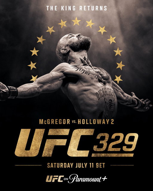Stay ready...only 10 days left until #UFC329

Streaming live July 11 9pm ET on Paramount+ 