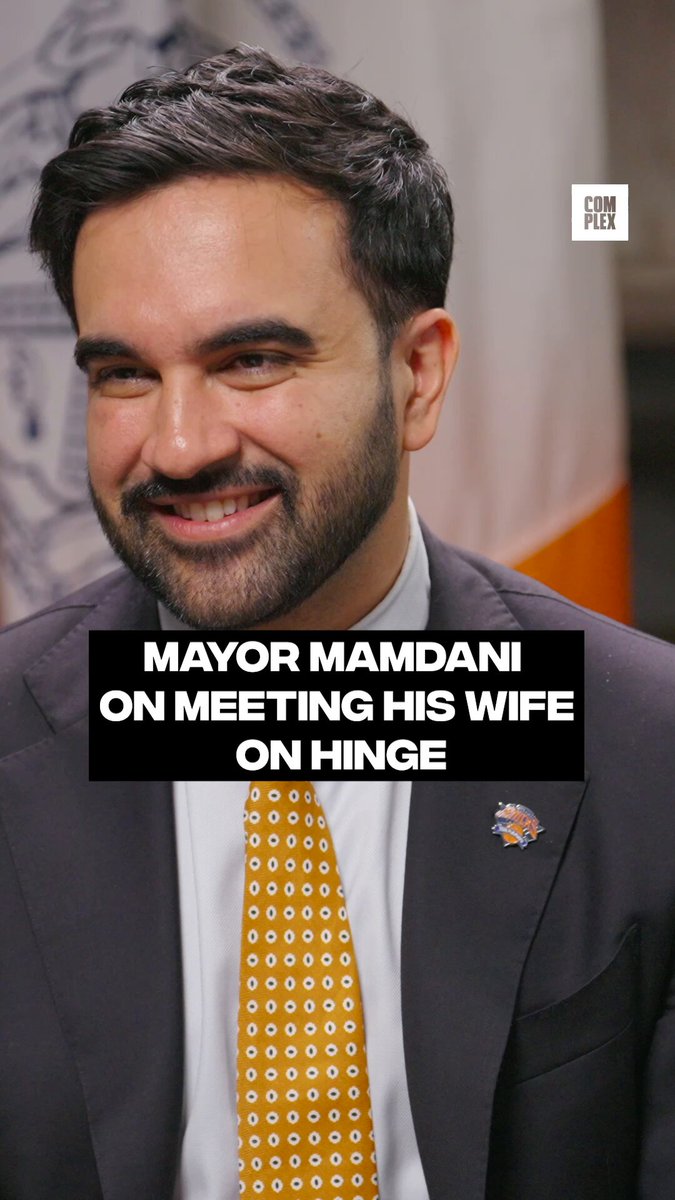 If your partner doesn't talk about you like this...throw them away! 😂

NYC Mayor Zohran Mamdani shares how he met his wife on Hinge in the latest episode of #360withJillian.

🔗Watch the full episode: https://t.co/aDRrHe7usL 