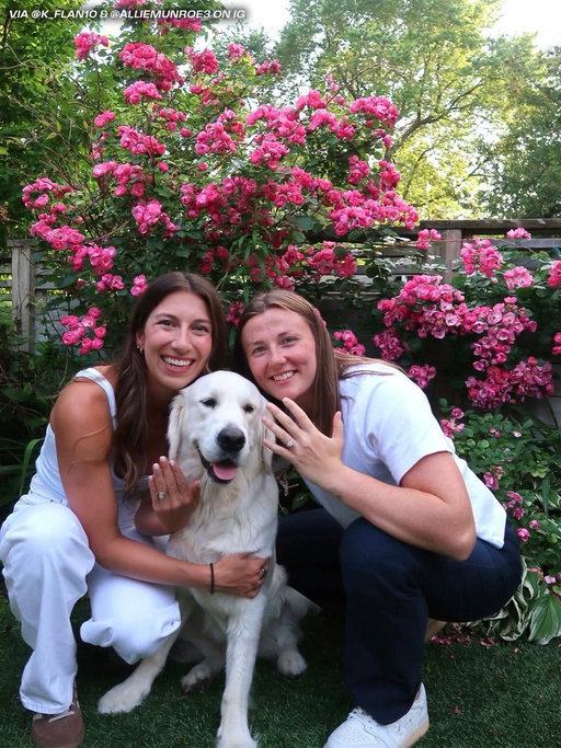 THEY SAID YES! 🥹💍💙

Congratulations to Kali Flanagan and Allie Munroe on their engagement! 