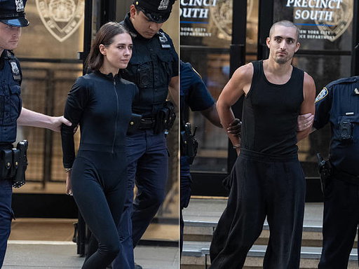 Angela Nikolau and Ivan Kuznetsov were arrested after climbing the empire state building. 

The couple was charged with burglary, reckless endangerment, criminal mischief, violation of local laws, possession of burglar's tools, criminal tampering, criminal trespass and disorderly conduct.

📸:GETTY
