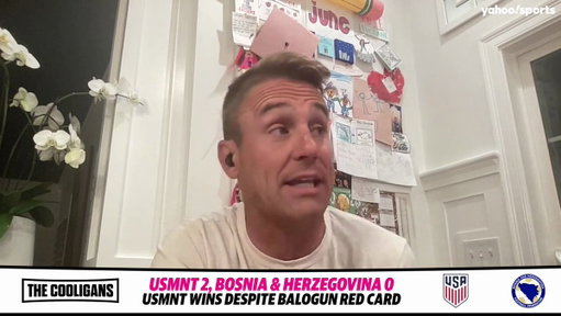 "I cannot believe that was a red card." - Taylor Twellman on the Folarin Balogun red card 