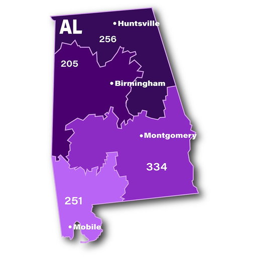 If a fist fight broke out (NO WEAPONS) between Alabama area codes, which region would win? 