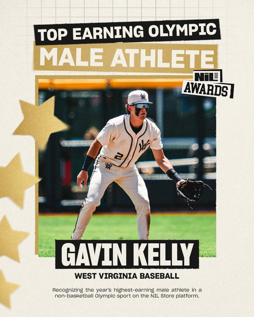The legend of Gavin Kelly grows 🏆

He earns the NIL Store Award for Top Earning Olympic Sport Male Athlete, topping thousands of athletes from around the country

It is a credit to his incredible season and the amazing support shown by every Mountaineer fan

We appreciate you 💛 