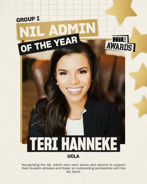 An NIL leader setting the standard across the country! 

Congrats to Teri Hanneke on winning the @nil_store Award for NIL Admin of the Year (Group I)

We appreciate Teri's partnership as she champions UCLA and its athletes! 