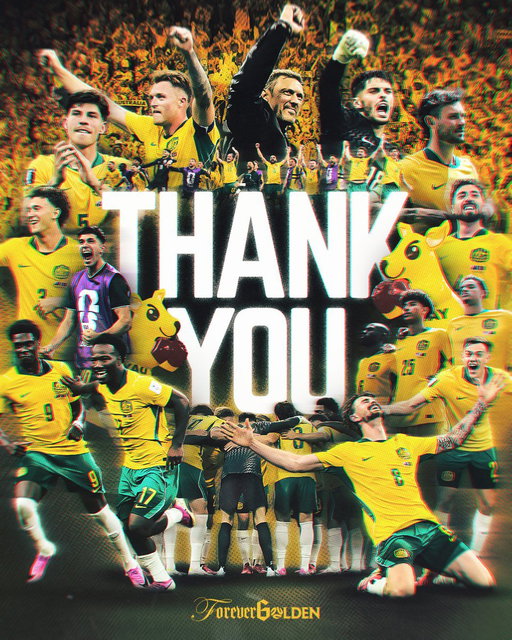 It wasn’t the ending we wanted but thank you Australia for your steadfast support at home and abroad. 💚💛

#Socceroos #FIFAWorldCup 