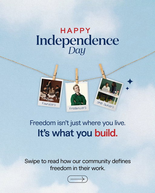 Today, we're also celebrating the people building businesses on their own terms. Swipe to read how they define freedom in their work. 