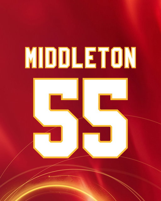 Jake will be wearing 5️⃣5️⃣ with the #Flames! 