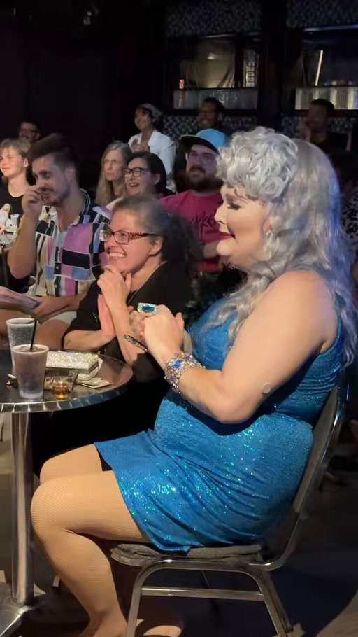 The LEGEND, my fairy godmother, Desiree Matthews sitting with my mom 💗✨🥹 