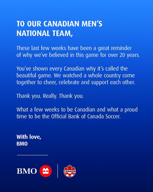 We’re proud of you, @CANMNT_Official. It was a historic run. @CanadaSoccerEN 