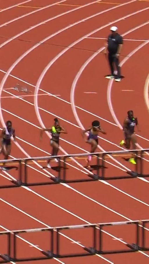 Meeting record equalled 🔥

Olympic champion Masai Russell held off world record holder Tobi Amusan, clocking 12.24 ⏱️

That ties the Prefontaine Classic meeting record!

#EugeneDL 🇺🇸 #DiamondLeague 💎 