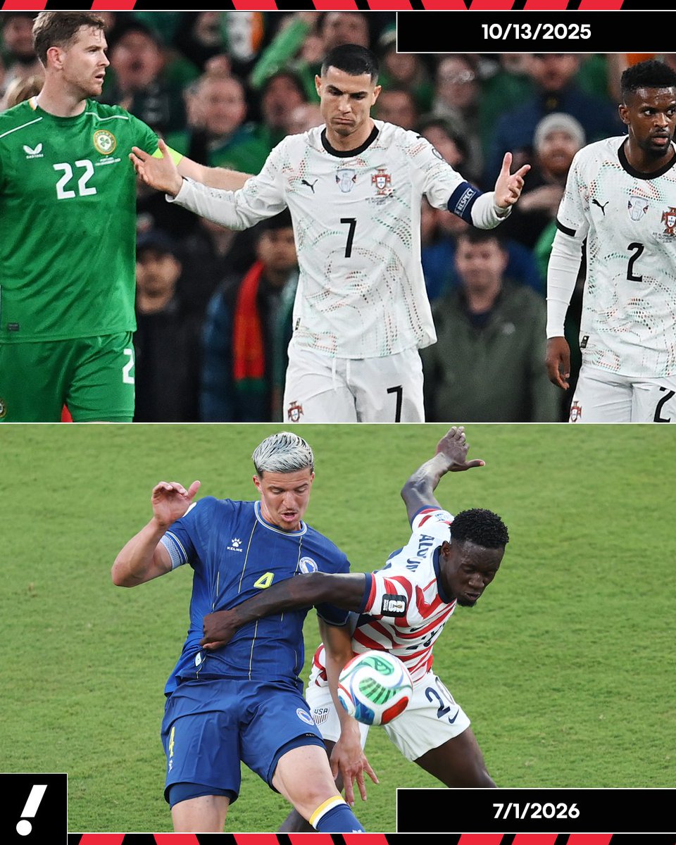 Balogun's early return from a red card isn't even the first we've seen in THIS World Cup 👀 

FIFA suspended the final two games of a three-match suspension for Cristiano Ronaldo after a VAR review saddled him with a red card in Portugal's penultimate qualifying match vs. Republic of Ireland.

Ronaldo would've otherwise had to miss Portugal's first two games of the tournament.