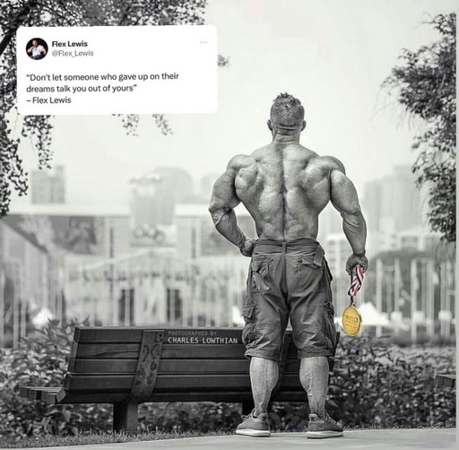 Don't let someone who gave up on their dreams 
talk you out of yours

- Flex Lewis 