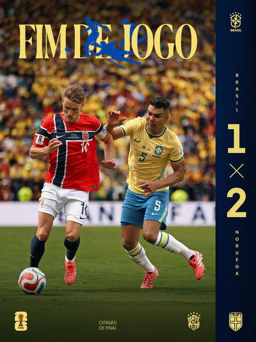 FIM DE JOGO

🇧🇷1-2🇳🇴 