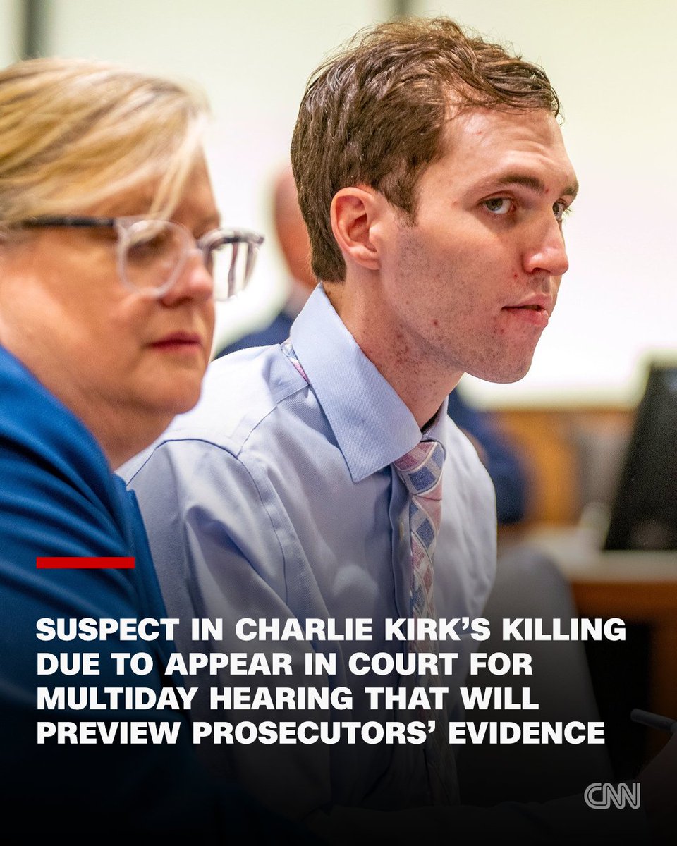 Tyler Robinson, the 23-year-old man accused of killing conservative activist Charlie Kirk, will appear in court this week for a multiday hearing where Utah prosecutors are poised to preview some of their evidence in the case, including a videotaped statement by Robinson's former roommate, a key witness. https://t.co/JbKM01bE2d