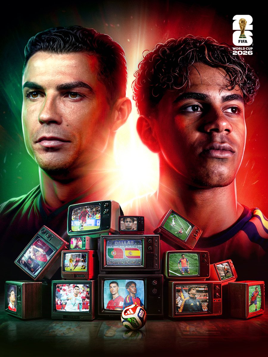 41-year-old Cristiano Ronaldo. 18-year-old Lamine Yamal.

A generational #FIFAWorldCup match-up 🎬 