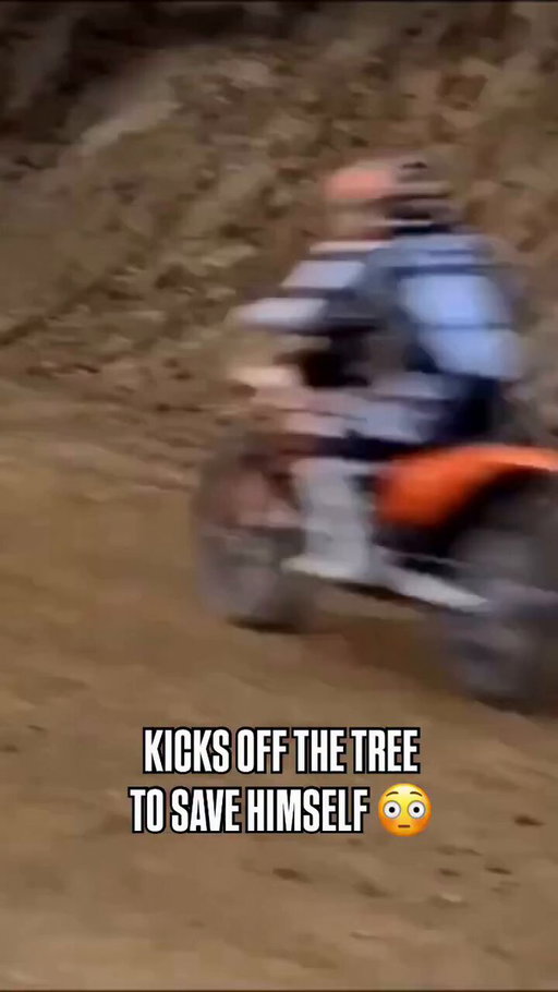 He really used the tree to save himself 😤 