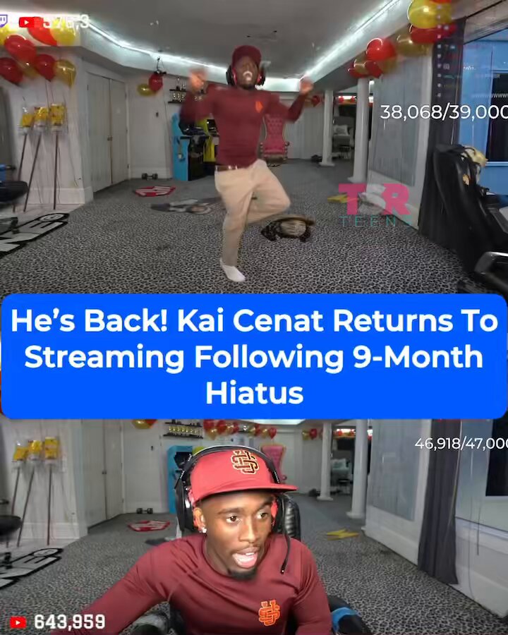 He’s backkk! 🔥 Kai Cenat has officially returned to streaming after a 9-month hiatus. The streamer went live on YouTube and Twitch from his iconic streaming room as he gears up to reveal this year’s Streamer University class. 

(✍🏽: #TSRStaffKH) 