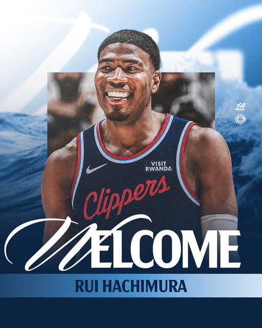 Welcome to #ClipperNation, Rui Hachimura ❤️💙 