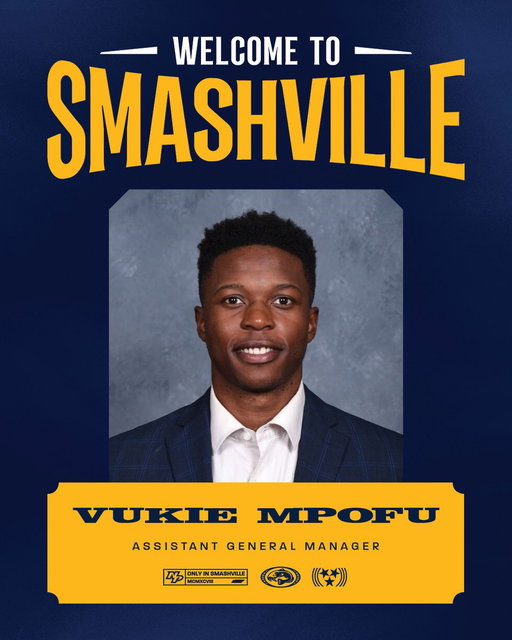 Welcome to Smashville, Vukie! 👋

We've hired Vukie Mpofu as Assistant General Manager. 

Full details » http://preds.club/44QHkJQ 
