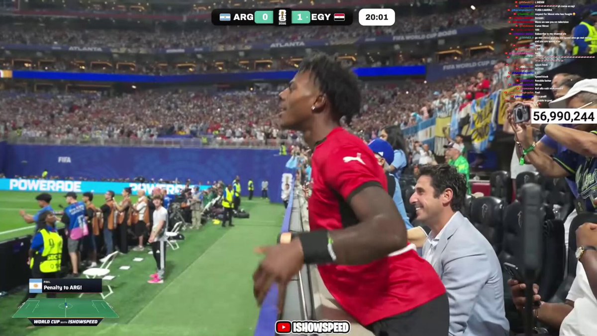 🚨 WORLD CUP 2026! 🇲🇽🇺🇸🇨🇦

@ishowspeedsui’s reaction to Lionel Messi’s penalty miss. 🤯🇦🇷

🇦🇷 Argentina 0-1 Egypt 🇪🇬  